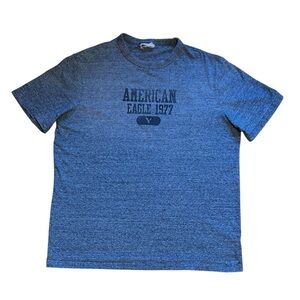 American Eagle Men's Grey Vintage Vault 1977 Graphic Tee Large Modern Uniform